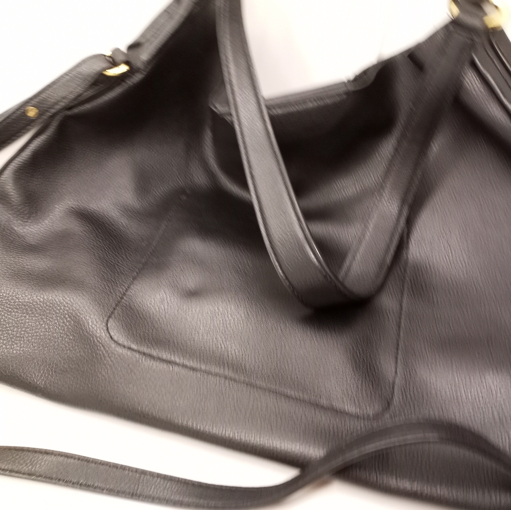 Black Leather Tote Bag - Picture 6 of 10